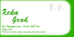 reka groh business card